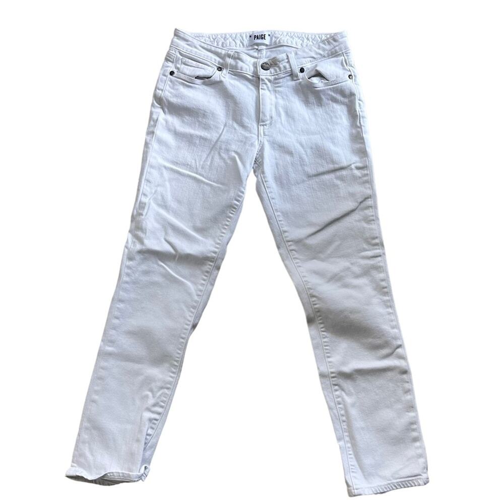 PAIGE Brigitte Cropped Jeans White Sz 24 Made in USA